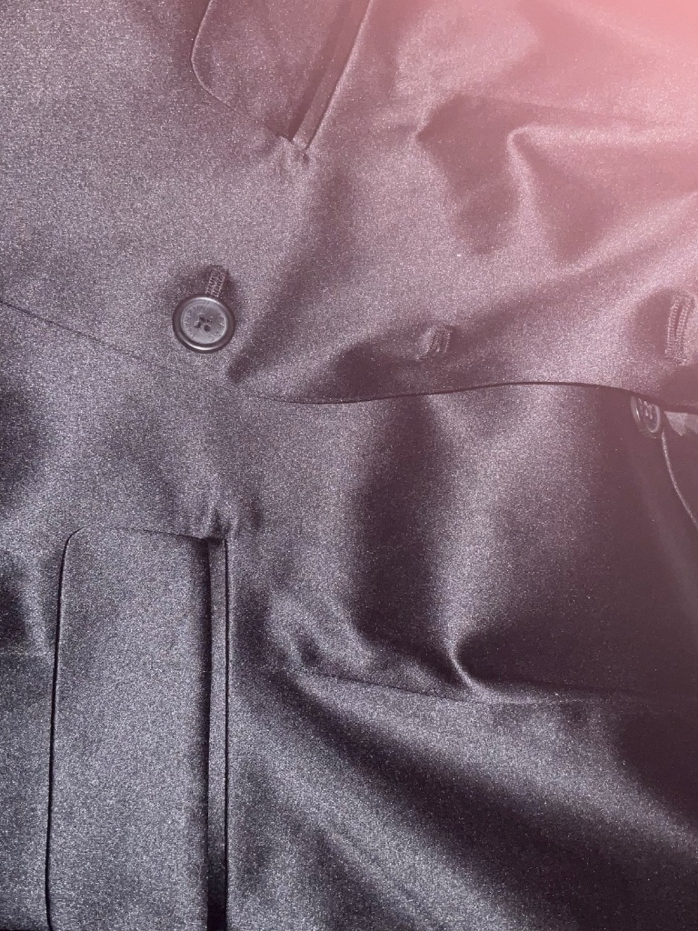 Isaac Mizrahi New York Black Satin Suit - Picture 8 of 14